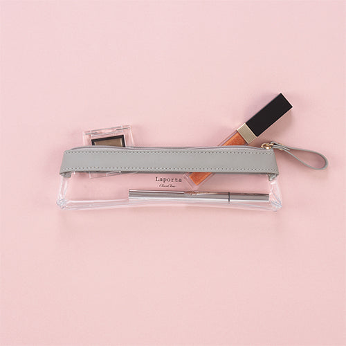 セキセイ株式会社 210x30x55mm クリアペンケース(ライトグレー) LA-6331-61