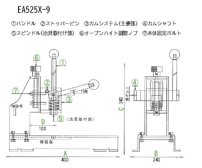 エスコ寸法図