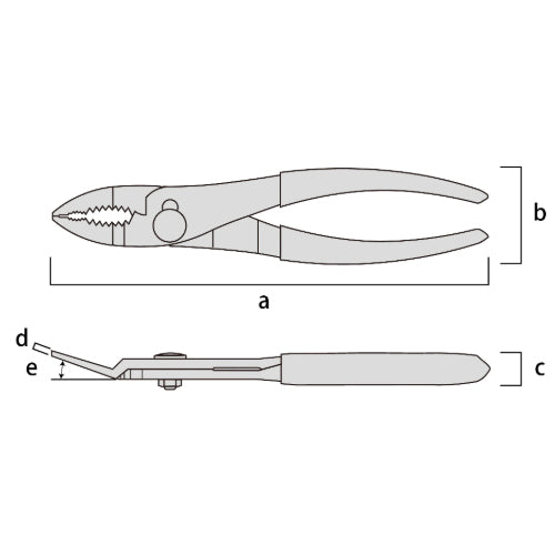 フジ矢(FUJIYA) 25mm/190mm コンビネーションプライヤー(20°ベント 210-190-BG