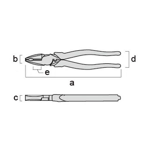 フジ矢(FUJIYA) 200mm 電工ペンチ(圧着付・鏡面仕上) 3300N-200