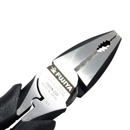 フジ矢(FUJIYA) 225mm 電工ペンチ(圧着付・鏡面仕上) 3300N-225