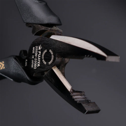 フジ矢(FUJIYA) 225mm 電工ペンチ(圧着付/偏芯型) 3000N-225BG