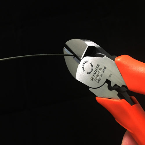 フジ矢(FUJIYA) 200mm 電工ニッパー(圧着付/偏芯型/ラウンド刃 700N-200