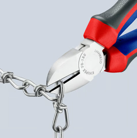 KNIPEX(クニペックス) 180mm 電工ニッパー(グリップ付/メッキ) 70 05 180