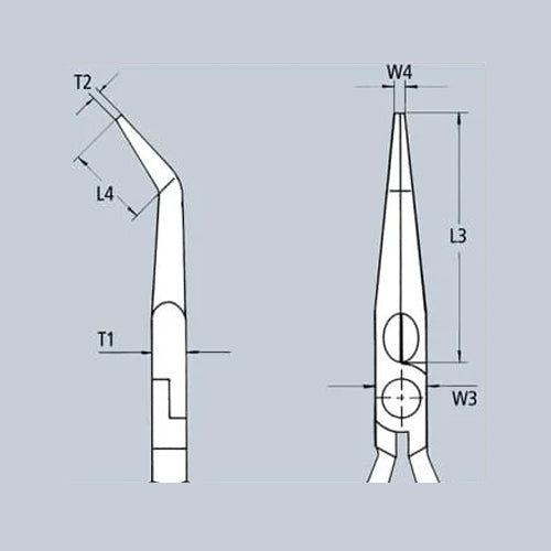 KNIPEX(クニペックス) 200mm ラジオペンチ(グリップ付/メッキ/40゚先曲) 26 25 200