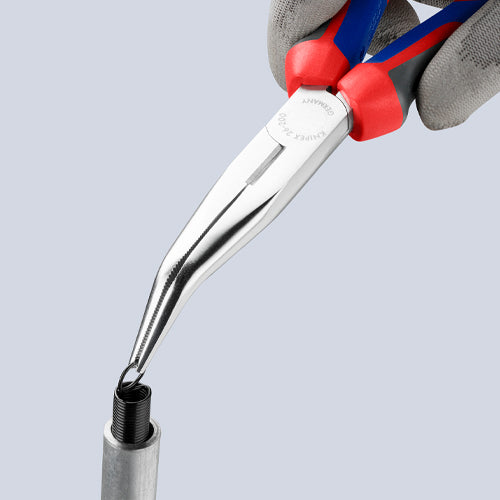 KNIPEX(クニペックス) 200mm ラジオペンチ(グリップ付/メッキ/40゚先曲) 26 25 200