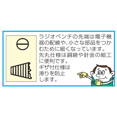 KNIPEX(クニペックス) 160mm ラジオペンチ(グリップ付/磨き) 2502160