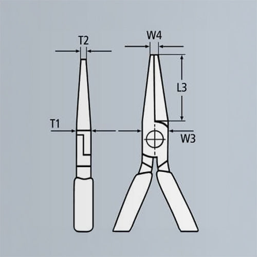 KNIPEX(クニペックス) 160mm ロングラウンドノーズプライヤー(グリップ付/メッキ) 30 35 160
