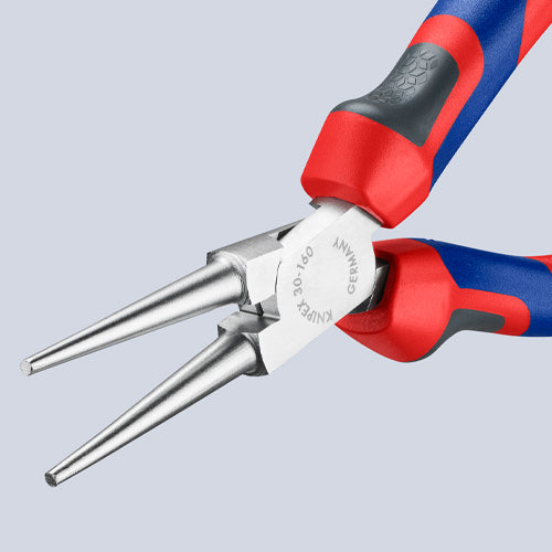 KNIPEX(クニペックス) 160mm ロングラウンドノーズプライヤー(グリップ付/メッキ) 30 35 160
