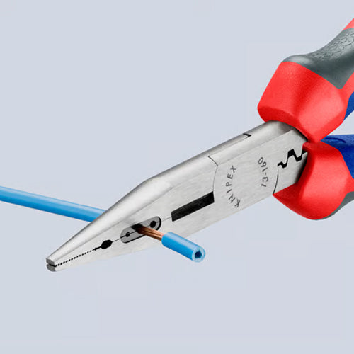 KNIPEX(クニペックス) 160mm 穴付ラジオペンチ(グリップ・圧着付) 13 02 160