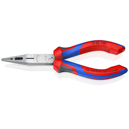 KNIPEX(クニペックス) 160mm 穴付ラジオペンチ(グリップ・圧着付) 13 02 160
