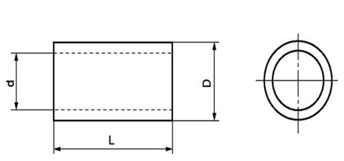 ESCO(エスコ) M12 ボルト用絶縁スリーブ(PTFE/10個) EA538LH-12
