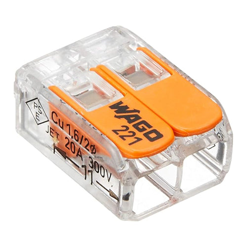 WAGO(ワゴ) 差込形電線コネクター(2極/10個) WFR-2BP(221-412)