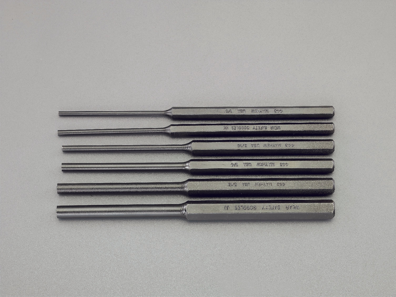 ESCO(エスコ) 3-10mm/6本組 ロング平行ピンポンチ EA572MG-21