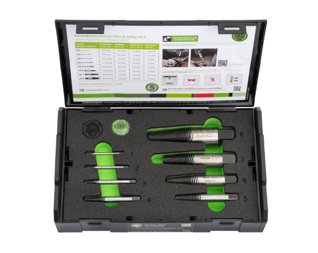 KUKKO(クッコ) M3-M45/8本組 スクリューエキストラクター 49-C