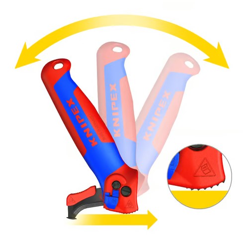 KNIPEX(クニペックス) 146mm 電工ストリッピングナイフ(ラチェット式) 16 50 145 SB