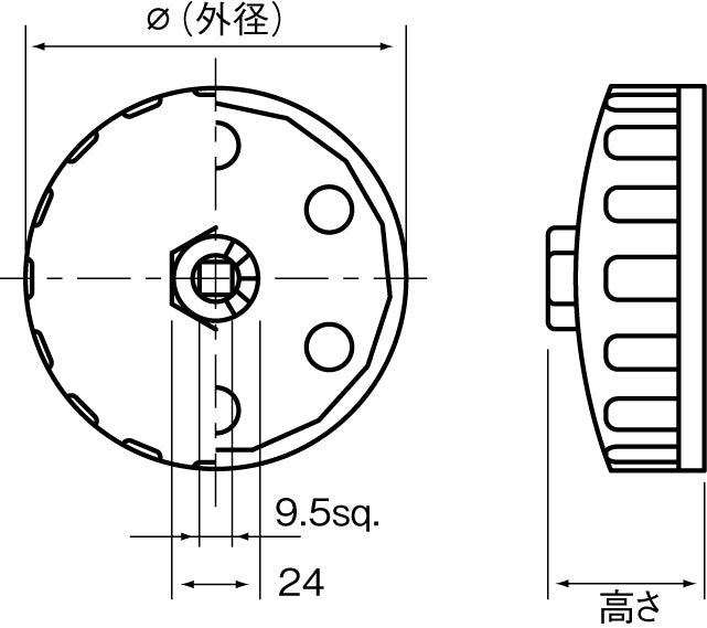 エスコ寸法図
