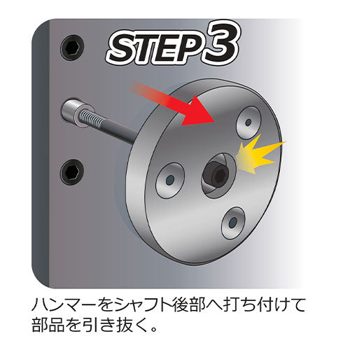 オーエッチ工業 M3-M6 ショートスライドハンマーセット SDH-ST3