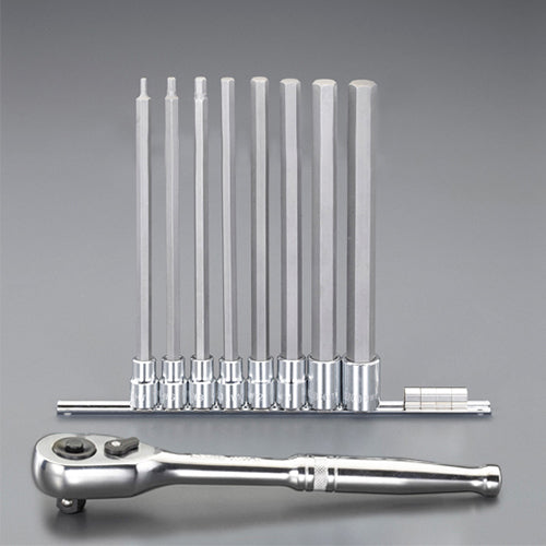 ESCO(エスコ) 1/2"DR/4-19mm/250mm Hexビットソケット EA617GT-104B