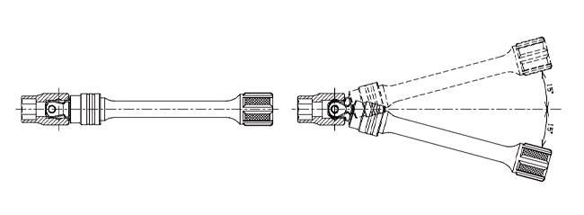 コーケン(Ko-ken) 3/8"DRx 75mm スイベルエクステンションバー(クイックリリース) 3763L-75