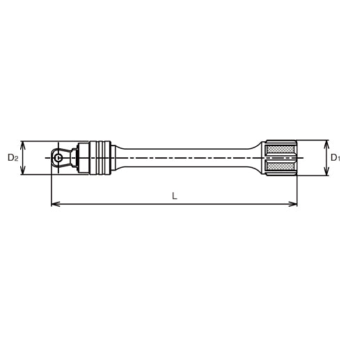 コーケン(Ko-ken) 3/8"DRx 250mm スイベルエクステンションバー(クイックリリース) 3763L-250