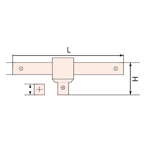 ESCO(エスコ) 3/4"DRx400mm T型スライドハンドル(ステンレス製) EA618SA-78