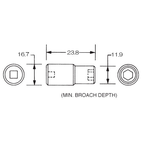 ESCO(エスコ) 3/8"DRx5/16" ソケット EA618WC-102A