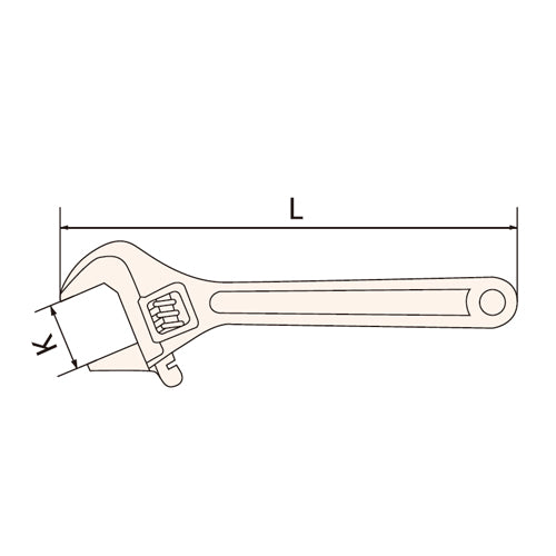 ESCO(エスコ) 100mm/13mm モンキーレンチ(ノンスパーキング) EA643AA-100