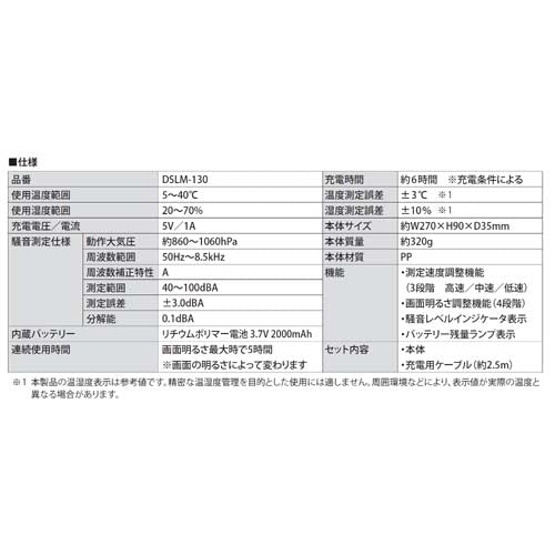 新潟精機 デジタル騒音計モニター DSLM-130