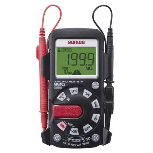 三和電気計器(sanwa) デジタル絶縁抵抗計(ポケットサイズ) MG102
