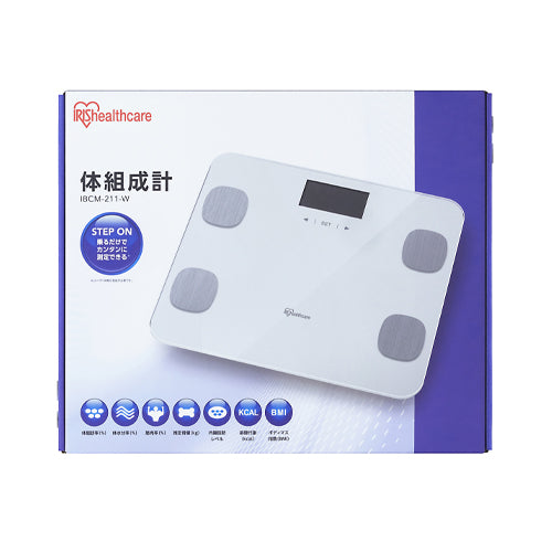 アイリスオーヤマ(IRIS OHYAMA) 300x260x24mm 体組成計 IBCM-211-W
