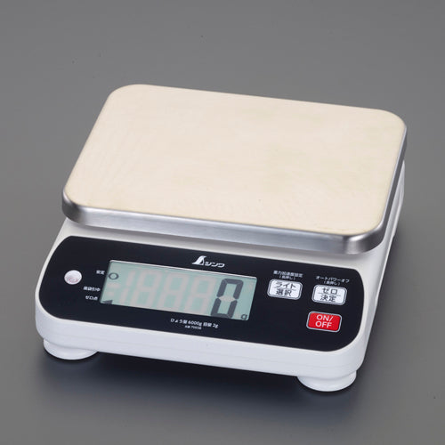 シンワ測定 6000g(2.0g) 防水・防塵デジタルはかり 70038