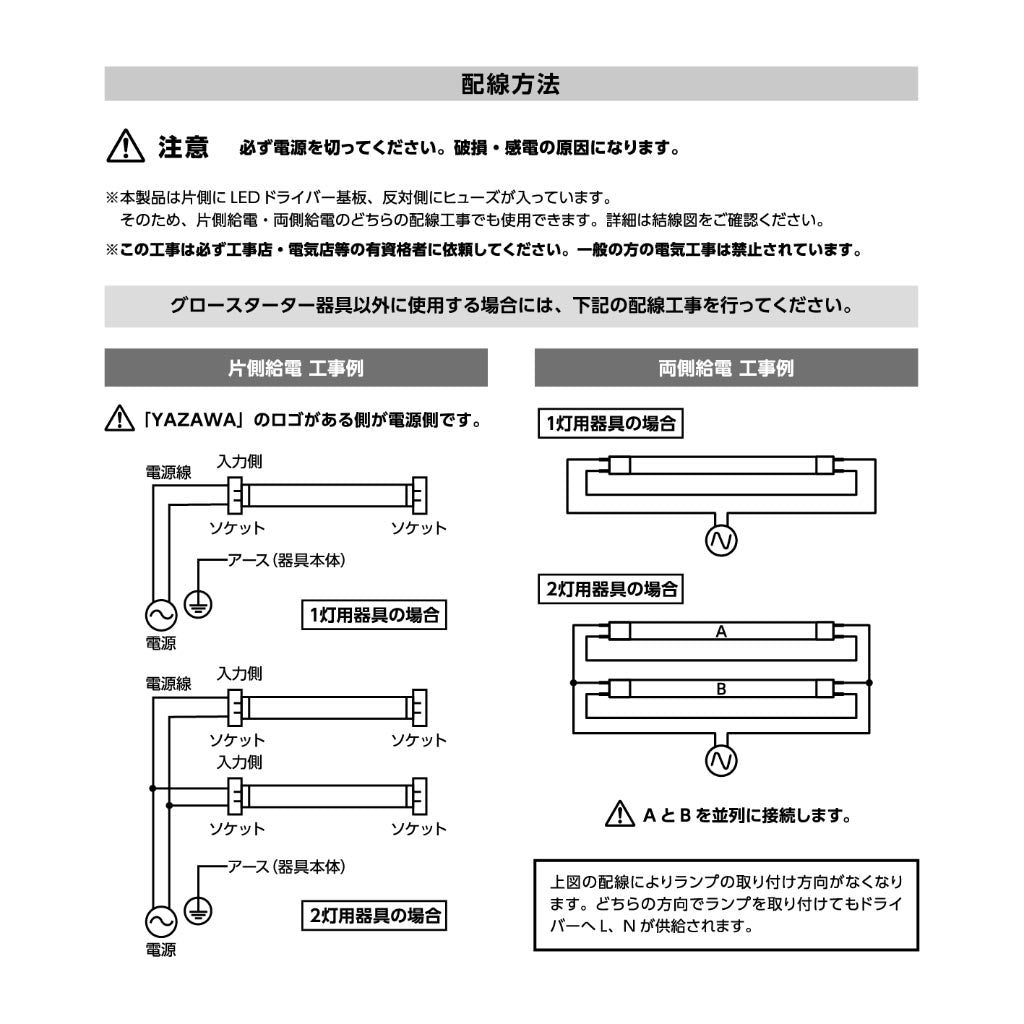 ヤザワコーポレーション 40形/1198mm 直管形LEDランプ(昼白色/10本入) LDF40N/15/20VF/2