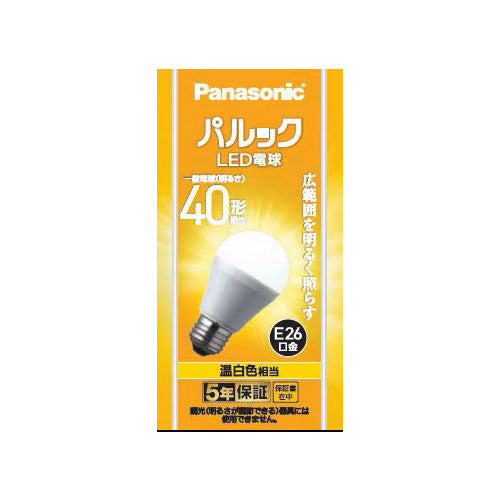 パナソニック(Panasonic) 40形相当/4.4W/E26 電球/LED(温白色) LDA4WWGK4