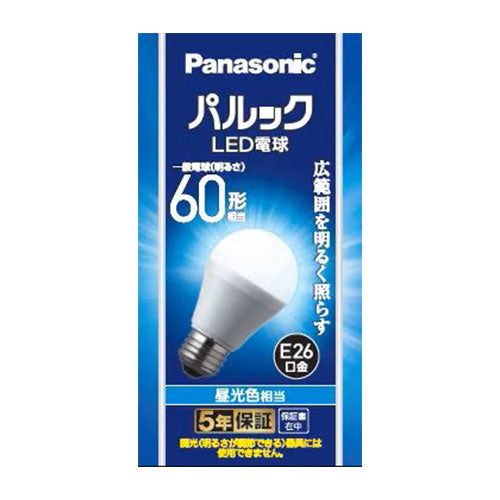 パナソニック(Panasonic) 60形相当/7.0W/E26 電球/LED(昼光色) LDA7DGK6