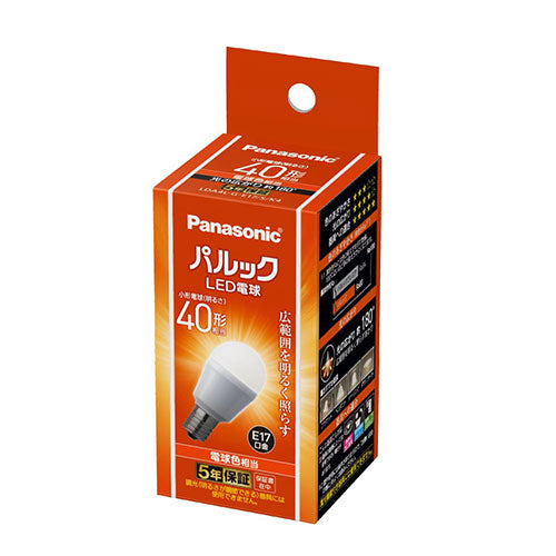 パナソニック(Panasonic) 40形/4.3W/E17 電球/LED(電球色) LDA4LGE17SK4
