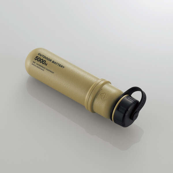 エレコム 5000mAh モバイルバッテリー (防水/防塵/ベージュ) DE-NEST-5000BE