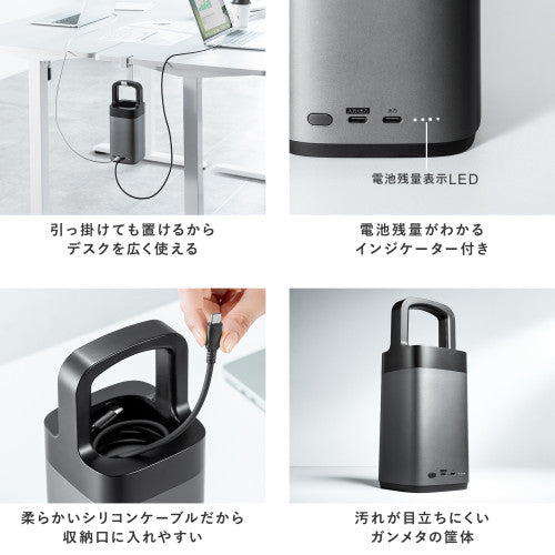 サンワサプライ 67000mAh モバイルバッテリ-(ハンドル一体型) BTL-RDC36