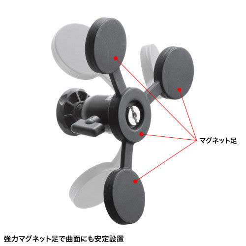 サンワサプライ 123x140x65mm カメラマウント(マグネット付 CR-LACAMMG2