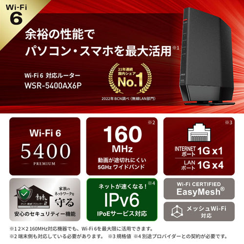 ESCO(エスコ) Wi-Fiルーター(Wi-Fi6対応) EA759GY-81
