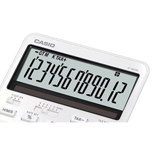 カシオ(CASIO) 12桁 計算機(ホワイト) JF-M200-WE-N