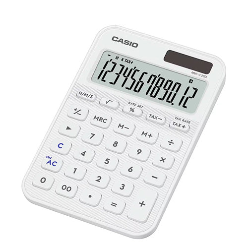 カシオ(CASIO) 12桁 パーソナル計算機(ホワイト) MW-C20D-WE-N