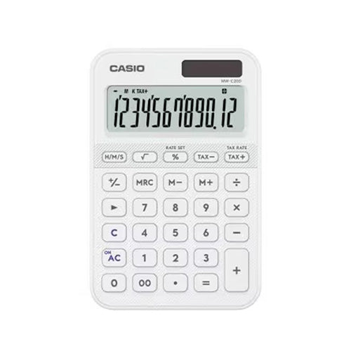 カシオ(CASIO) 12桁 パーソナル計算機(ホワイト) MW-C20D-WE-N