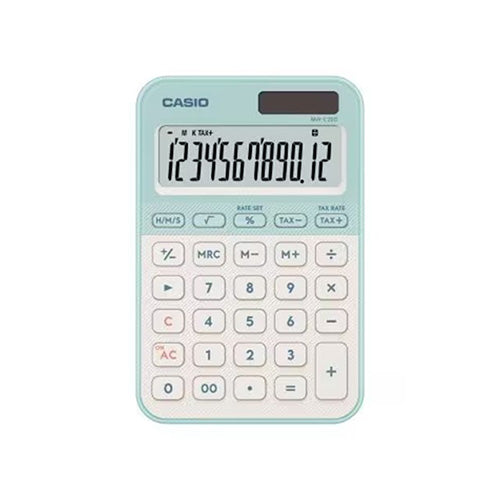 カシオ(CASIO) 12桁 パーソナル計算機(ライトグリーン) MW-C20D-LG-N