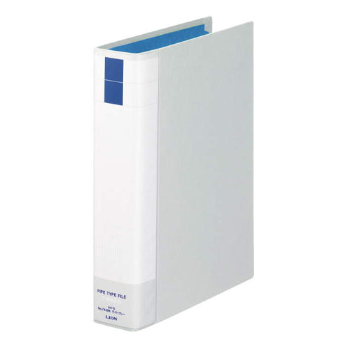 ライオン事務器(LION) A4/S型 両開きパイプ式ファイル(400枚/グレー) 11264