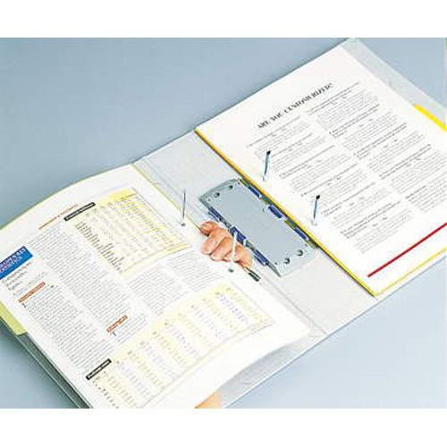 ライオン事務器(LION) A4/S型 両開きパイプ式ファイル(500枚/グレー) 11265