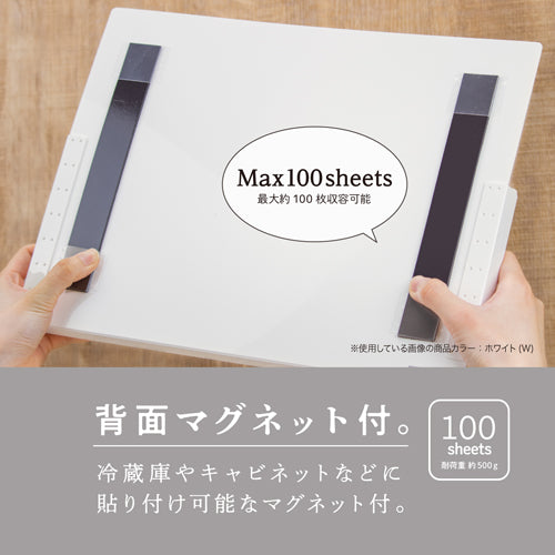 セキセイ(sedia) 332x 24x245mm 収納ボックス(マグネット付/クリア) SEL-2820-90