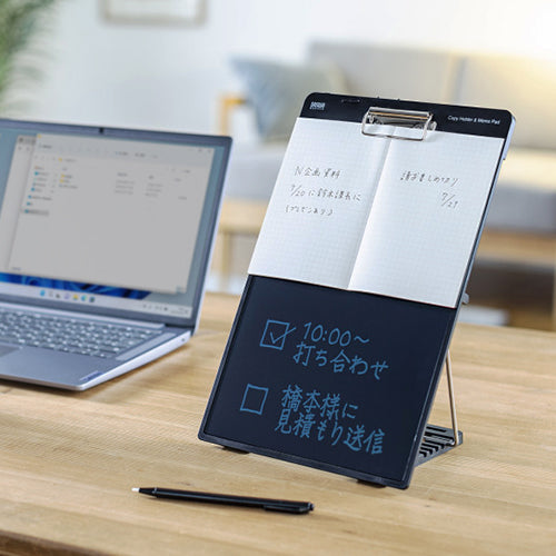 サンワサプライ 210x24x325mm 電子メモパッド DH-320BK