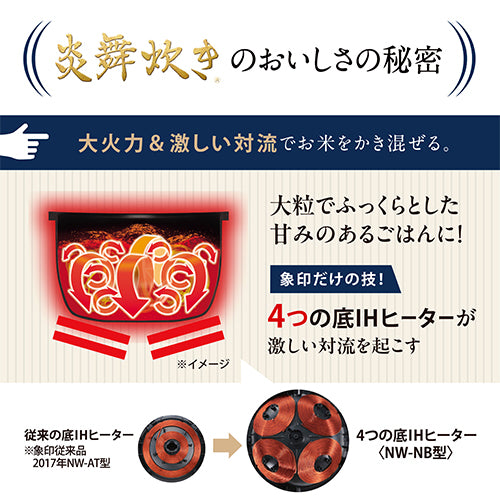 象印マホービン(ZOJIRUSHI) 5.5合 圧力IH炊飯ジャー(炎舞炊き/ブラック) NW-NB10