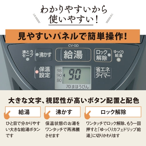 象印マホービン(ZOJIRUSHI) AC100V/ 905W/3.0L VE電気まほうびん CV-GD30